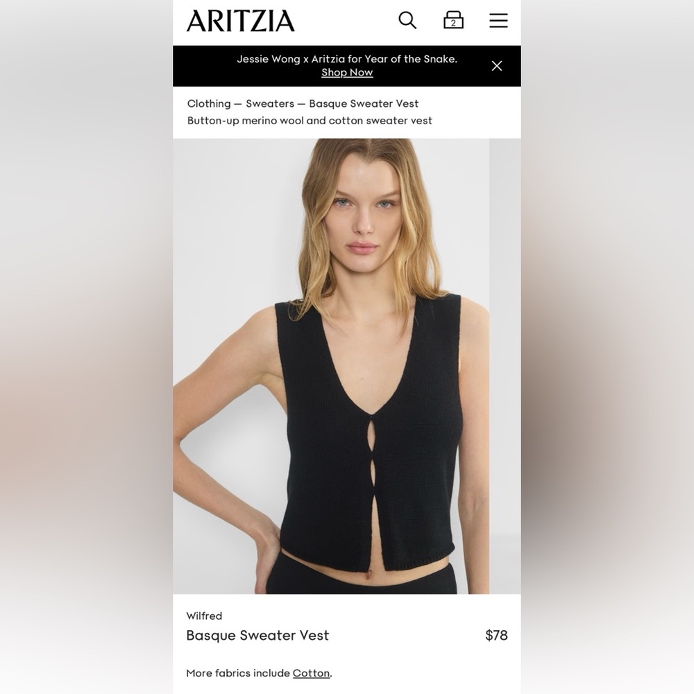 Aritzia top 🖤